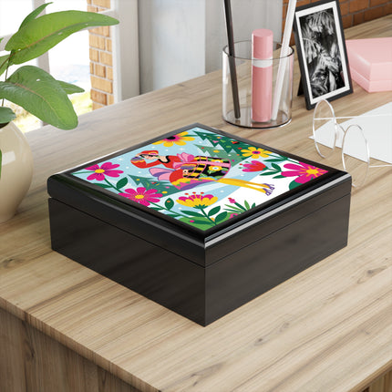 🌸🎄 Christmas In The Winter Garden Jewelry Box – Whimsical Holiday Fantasy