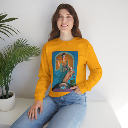 March & Aquamarine (Gem Series) by Sofia Chiostri Unisex Heavy Blend™ Crewneck Sweatshirt