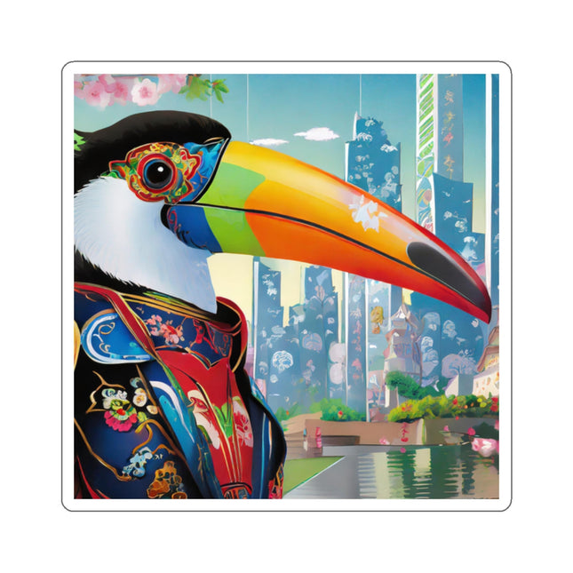 Cyber Toucan Chic Kiss-Cut Stickers (4 Sizes)