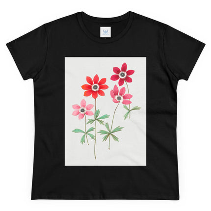 Women's Anemone Print Midweight Cotton Tee