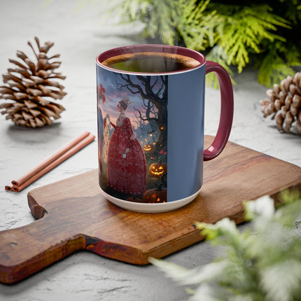 ♥️🎃 The Queen Of Hearts Halloween Masquerade Colorful Mug – Royal Halloween Fantasy