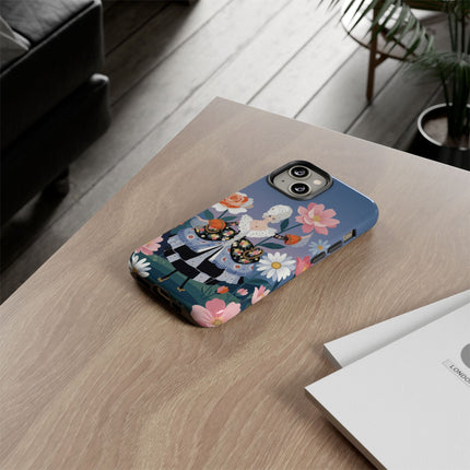 🌸🎀 The Grand Floral Promenade Phone Case – Art Deco Fashion Fantasy