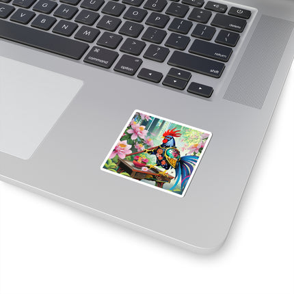 Cyberpunk Rooster Kiss-Cut Stickers (4 Sizes)