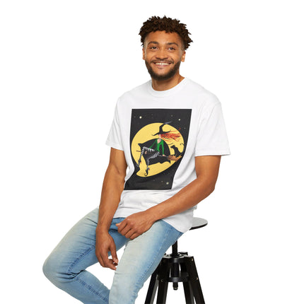 A Witch’s Moonlit Flight Unisex Garment-Dyed T-shirt