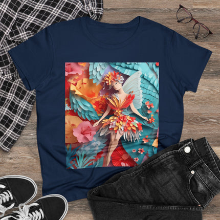 Hibiscus Fairy Women's Midweight Cotton Tee