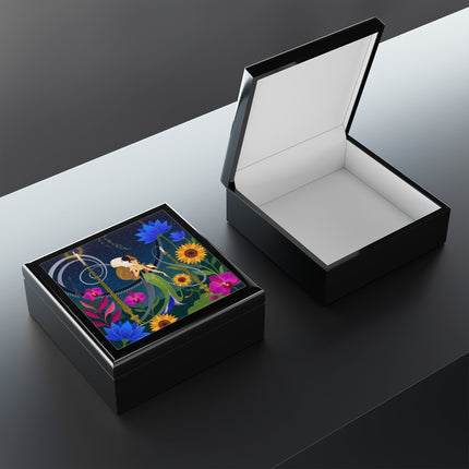 🌙🕯️ The Lady Of The Midnight Garden Jewelry Box – Art Deco Nocturne