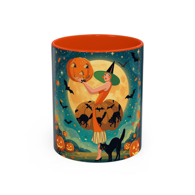 🦇🎃 The Witch Of Batwing Pumpkin Hollow Colorful Mug – Moonlit Halloween Charm