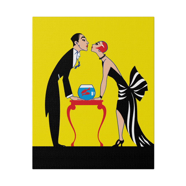Golden Embrace – A 1920s Art Deco Moment of Passion