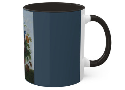 Bouquet of Flowers and a Nest by Sebastian Wegmayr Colorful Mugs, 11oz