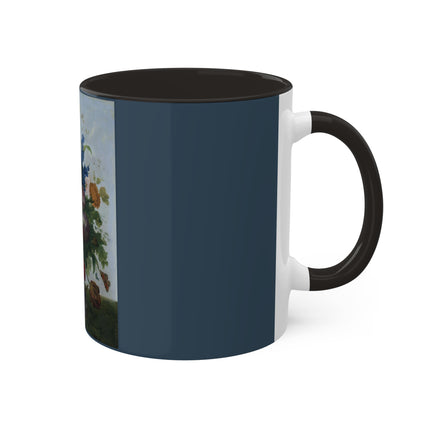 Bouquet of Flowers and a Nest by Sebastian Wegmayr Colorful Mugs, 11oz