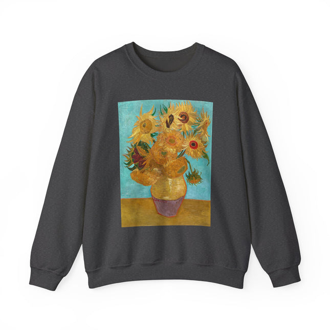 Vase with Twelve Sunflowers by Vincent Van Gogh Heavy Blend™ Crewneck Sweatshirt