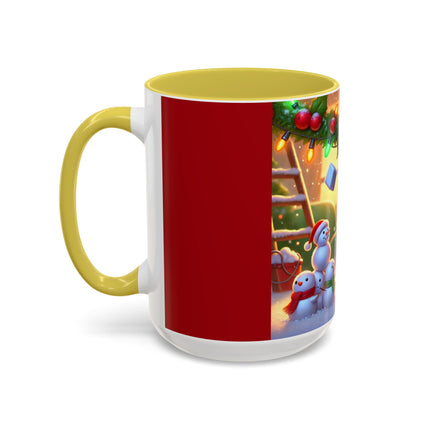 Naughty or Nice Kitten Christmas Colorful Mugs (11oz, 15oz)