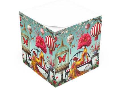 Reading In A Painted Garden Note Cube