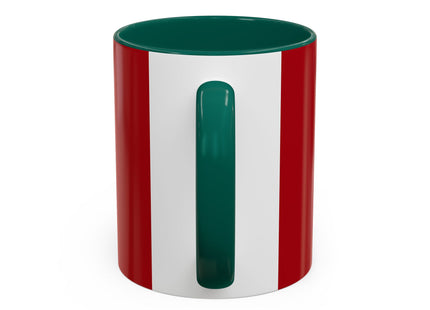 Regal Crimson Crane in the Autumn Mist Colorful Mugs (11oz, 15oz)