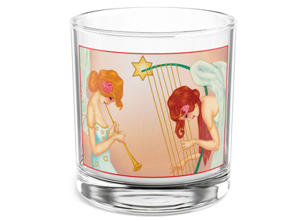 Heavenly Angel Duet Rocks Glass, 10oz