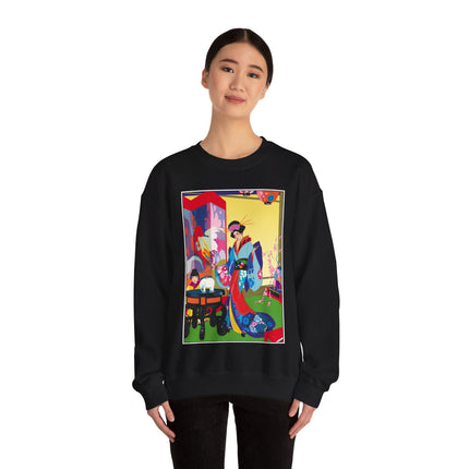 A Timeless Journey by Umberto Brunelleschi Heavy Blend™ Crewneck Sweatshirt
