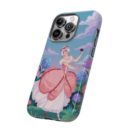 🎭🌸 The Lady Of The Secret Masquerade Phone Case – Art Deco Garden Fantasy