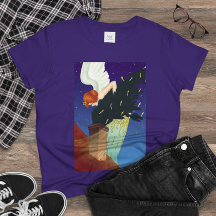 The Christmas Angel Women's Midweight Cotton Tee