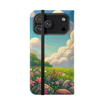 🪁🐉 Geisha Kitten and the Dragon Kite Flip Case – Joyful Flight & Dragon Spirit