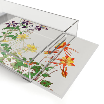 Aquilegia Flowers by Tanigami Kônan Acrylic Serving Tray