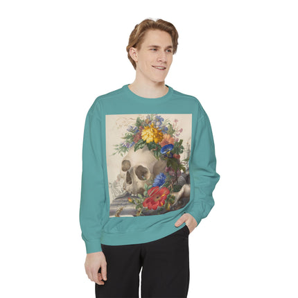 Vanitas Still Life by Herman Henstenburgh Garment-Dyed Sweatshirt