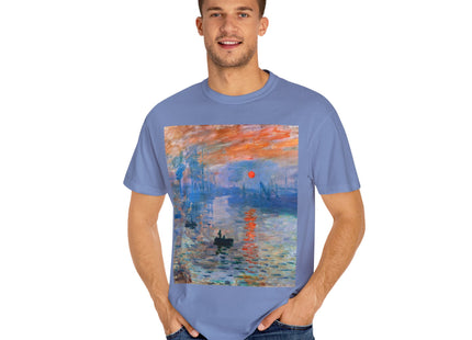 Sunrise by Claude Monet Unisex Garment-Dyed T-shirt