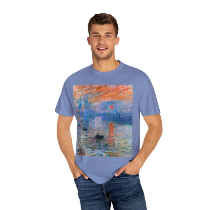 Sunrise by Claude Monet Unisex Garment-Dyed T-shirt