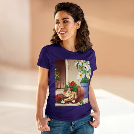 Blooming Serenity Women's Midweight Cotton Tee