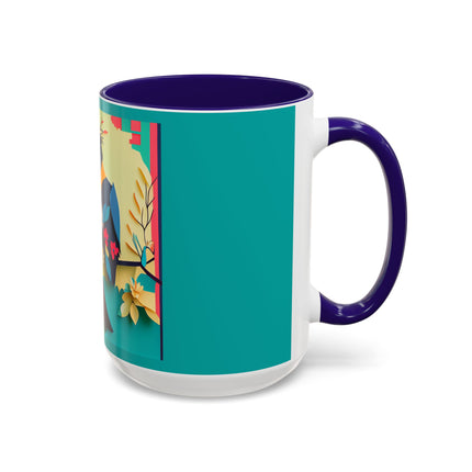Curious Crow Colorful Mugs (11oz, 15oz)