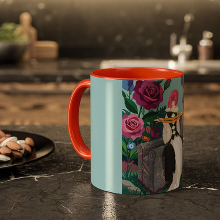The Lady Of The Garden Tea Colorful Mugs – Art Deco Floral Elegance