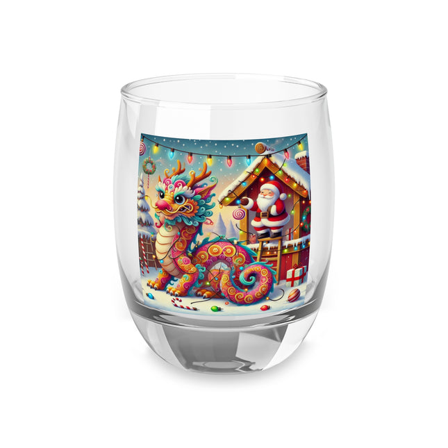 Playful Dragon's Christmas Whiskey Glass