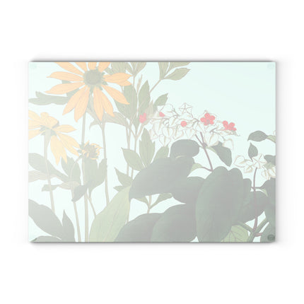 Clerodendrum & Rudbeckia by Tanigami Kônan Glass Cutting Board