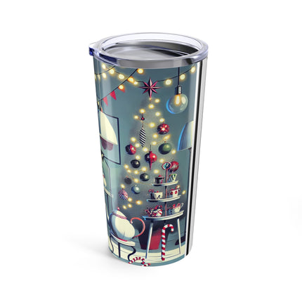 Whimsical Christmas Tea Party Tumbler 20oz