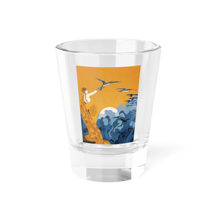Falcon Mistress Shot Glass – Art Deco Majesty & Mythic Freedom