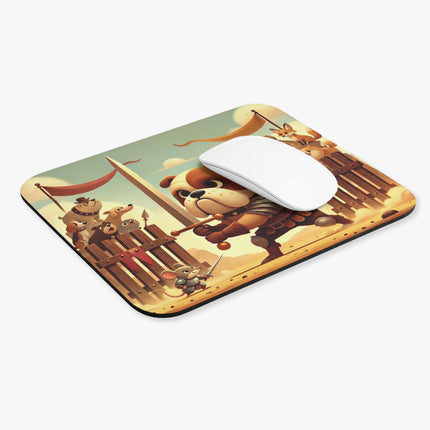 The Bulldog Duel Mouse Pad – Bravery, Charm & Whimsical Valor