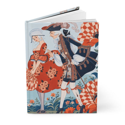 🧡💘 The Lady Of The Cupid Garden Courtship Hardcover Journal – Art Deco Floral Romance