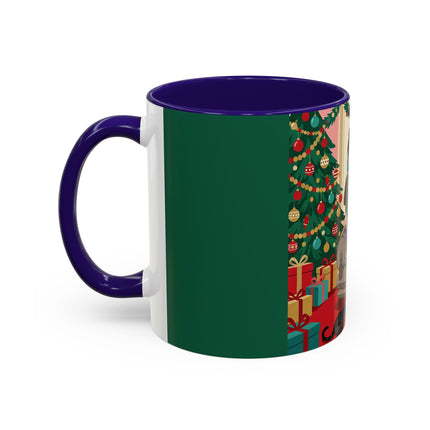 🖤🔥 The Lady Of The Christmas Hearth Colorful Mug – Art Deco Holiday Elegance