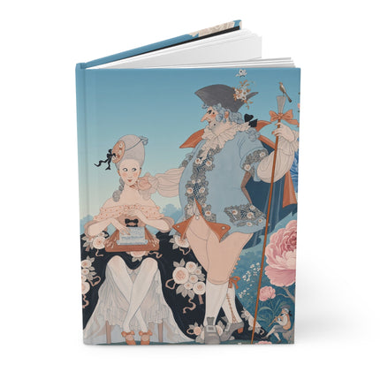 🌸🎩 The Lady And The Garden Dandy Hardcover Journal – Whimsical Art Deco Courtship