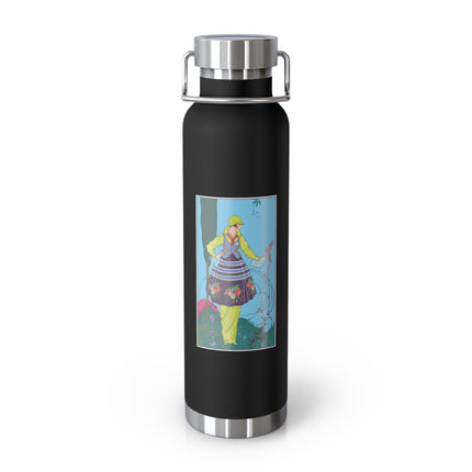 Exquisite Elegance by Umberto Brunelleschi Copper Vacuum Insulated Bottle, 22oz