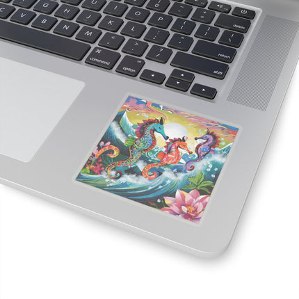 Seahorse Symphony Kiss-Cut Stickers (4 Sizes)