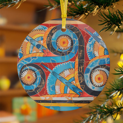 Reproduction of S-Spiral Frieze by Emile Gilliéron Glass Ornament