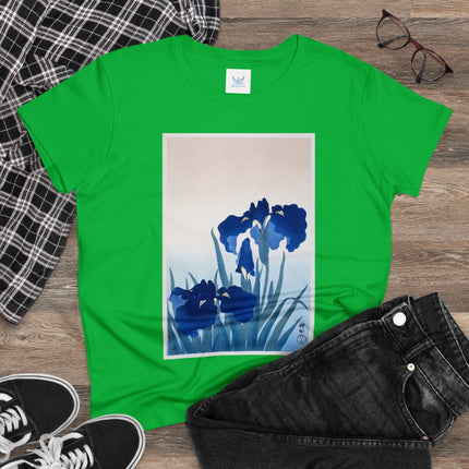 Irises by Ohara Koson Women's Midweight Cotton Tee