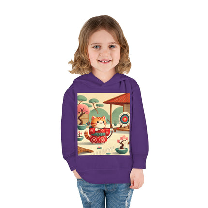 Archer Kitten in the Zen Garden Toddler Pullover Fleece Hoodie