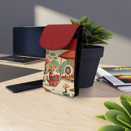 Archer Kitten in the Zen Garden Small Cell Phone Wallet