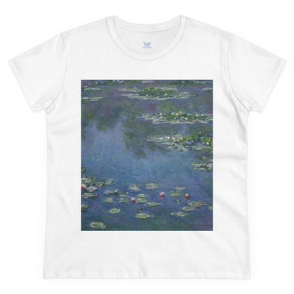 Water Lilies by Claude Monet Women's Midweight Cotton Tee