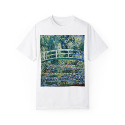 Water Lilies and Japanese Bridge by Claude Monet Unisex Garment-Dyed T-shirt
