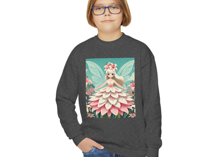 Lily Fairy in Bloom Youth Crewneck Sweatshirt