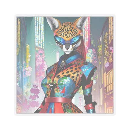 Cyber Cat Glamour Kiss-Cut Stickers (4 Sizes)