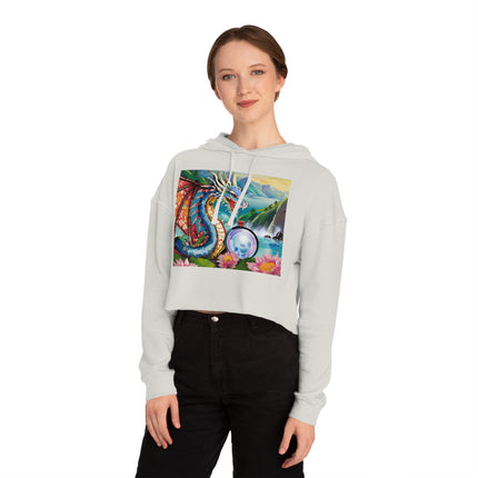 Wisdom's Guardian Cropped Hooded Sweatshirt
