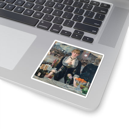 A Bar at the Folies-Bergère by Edouard Manet Kiss-Cut Stickers (4 Sizes)